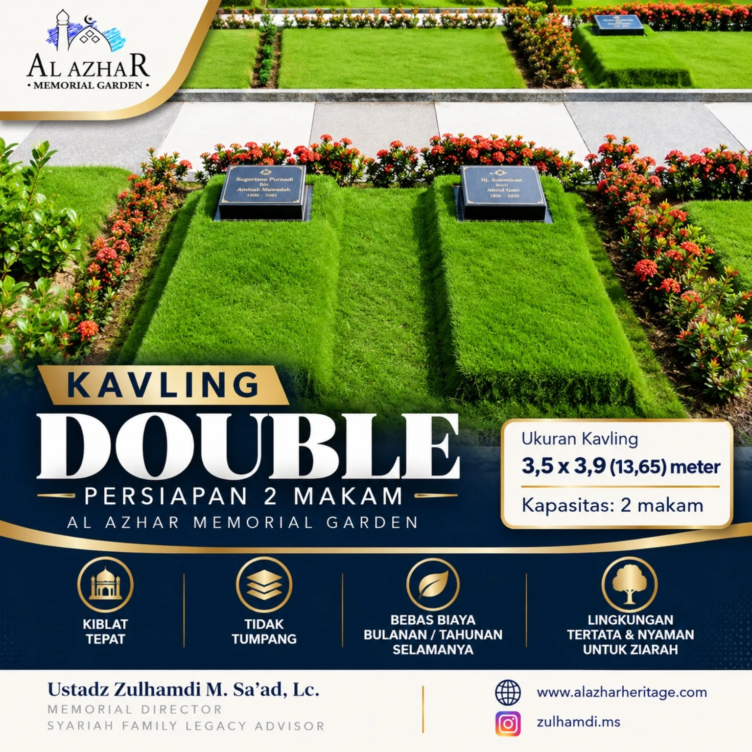 Foto kavling makam tipe Double Al Azhar Memorial Garden