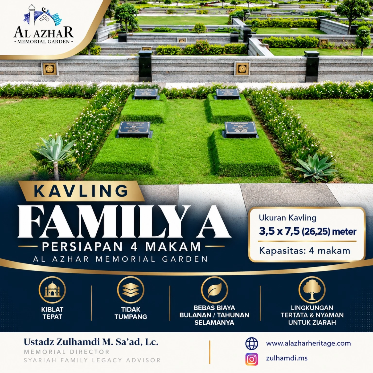 Kavling Family A empat makam Al Azhar Memorial Garden