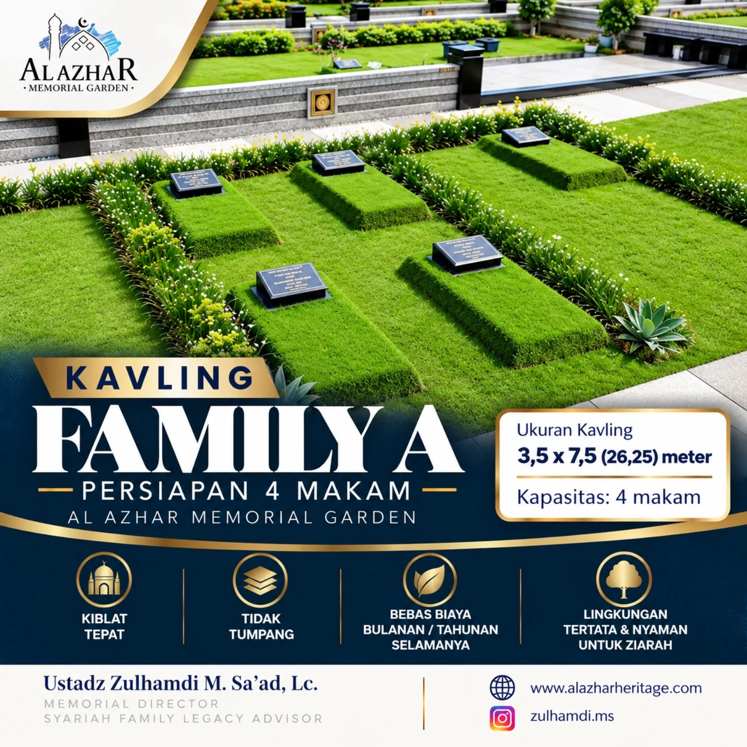 Kavling makam Family Al Azhar Memorial Garden